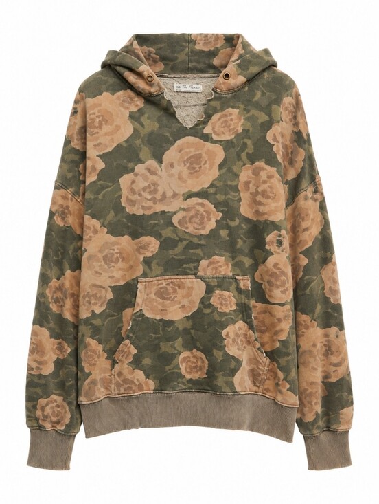 We The Free Tops - Free People We The Free “It’s A Vibe” Hoodie, M, Camoflauge, Floral, Oversized